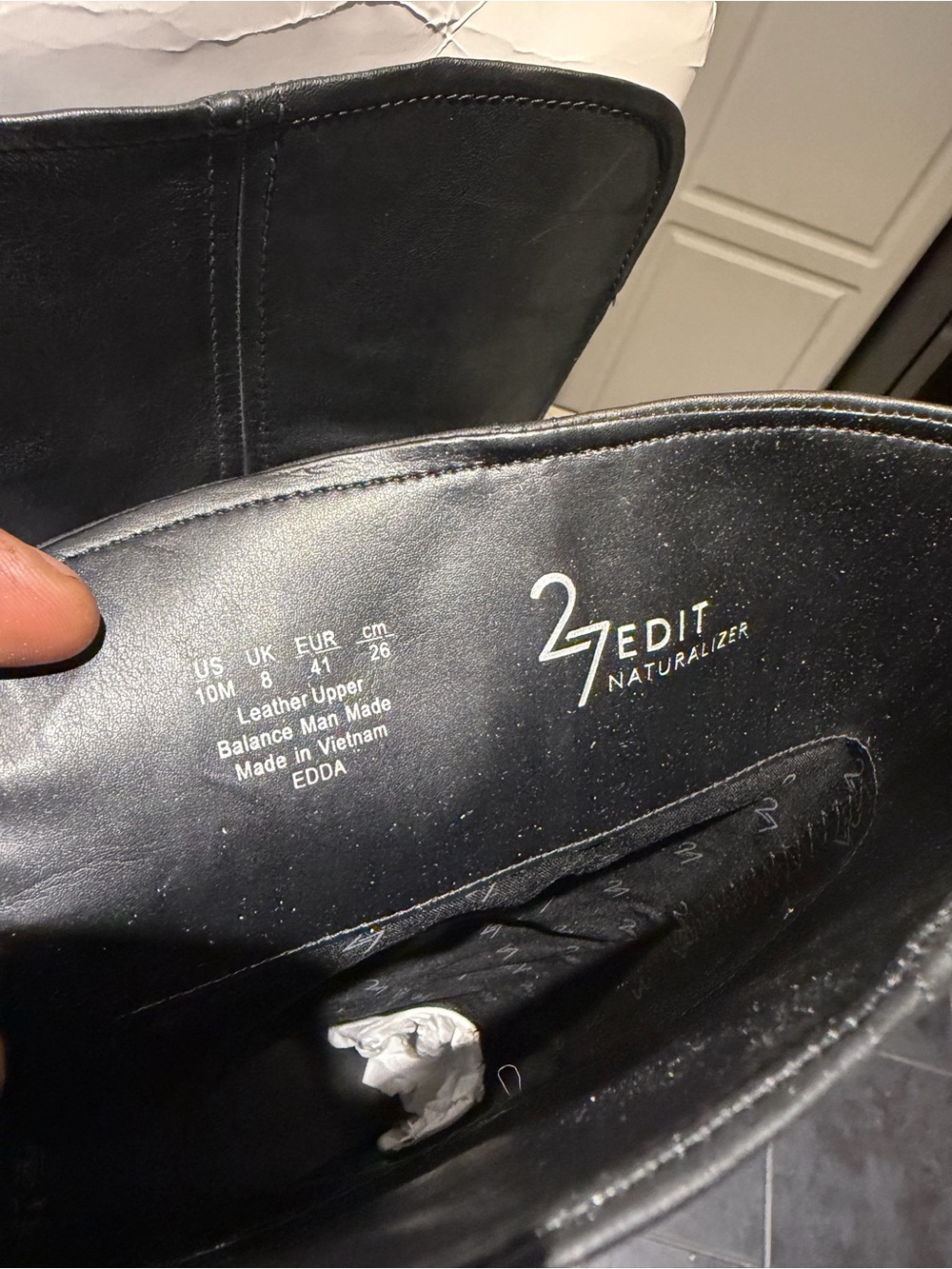 27 EDIT Black Leather Boot Interior with Branded Insole new no (box) - Picture 5 of 7